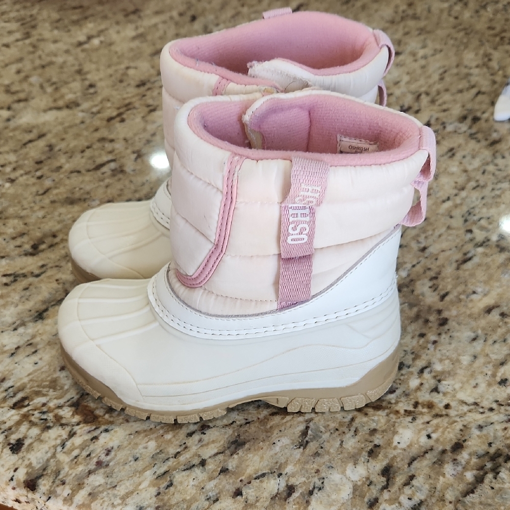 OshKosh B'gosh Pink and White Kids Snow Boots